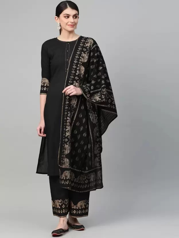Aarti Fashion Floral Printed Collar Notch Neck Pure Rayon Straight Kurti Pant set