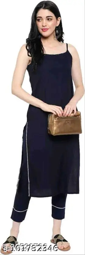 Women Viscose Rayon Kurta Pant Set  Items Included 1 KURTI 1 PANT Brand AARTI FASHION Fabric Viscose Rayon Type Kurta and Trousers Set Style Code af_pink r kupant les_ Secondary color Pink Lining material no Top fabric Rayon Bottom fabric Rayon Top t