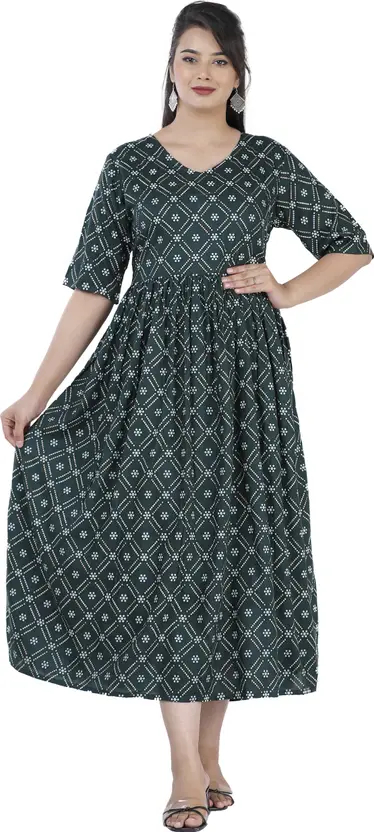 Green Printed Women’s Kurta Set - Viscose Rayon, Straight Fit, Checkered Pattern, Half Sleeve, Casual Ethnic Wear with Palazzo